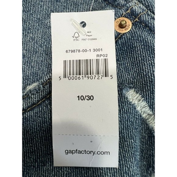 NWT GAP 3.5" High Rise Denim Shorts 10/30 Medium Wash Stretch Button Fly #679878 - Picture 3 of 4
